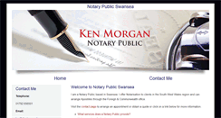 Desktop Screenshot of notarypublicswansea-kenmorgan.com